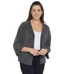 AnyBody Chenille Cropped Cardigan